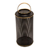 Sagebrook Home Metal 14" Grid Candle Holder, Black