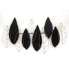 Sagebrook Home 14750 33" Metal Leaf Wall Decor, Black/Gold