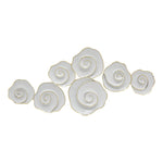 Sagebrook Home 14751-01 44" Metal Rose Wall Decor, White Wb