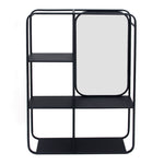 Sagebrook Home Metal 29`` Vertical Wall Shelf w/ Mirror, Black