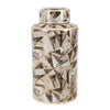 Sagebrook Home 14755-02 16" Ceramic Covered Jar, Abstract, Multi