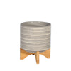 Sagebrook Home 14760-02 8" Ceramic Planter On Stand, Gray