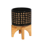Sagebrook Home 14764-01 5" Ceramic Planter On Stand, Brown