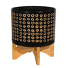 Sagebrook Home Ceramic 14764-03 11" Planter On Stand, Brown