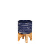 Sagebrook Home 14765-01 5" Ceramic Planter On Stand, Blue
