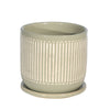 Sagebrook Home Ceramic 6" Planter W/ Saucer,Gray