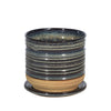 Sagebrook Home Ceramic 6" Textured Planterw/ Saucer, Multi