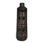 Sagebrook Home Ceramic 16`` Weave Design Vase,Black