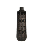 Sagebrook Home 14776-02 21" Ceramic Weave Design Vase, Black