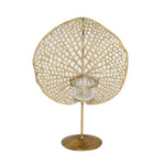 Sagebrook Home Metal 12`` Lily Pad Votive Holder, Gold