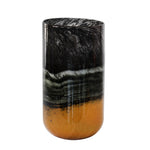 Sagebrook Home Glass 14" Marble Look Vase, Black