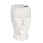 Sagebrook Home 14791-01 12" Ceramic, Face Planter, White