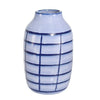Sagebrook Home Ceramic 11``, Patterned Vase, Blue