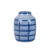 Sagebrook Home Ceramic 8``, Patterned Vase, Blue