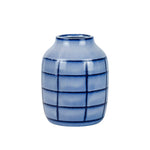 Sagebrook Home Ceramic 8``, Patterned Vase, Blue