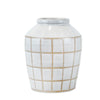 Sagebrook Home Ceramic 12``, Patterned Vase, Beige