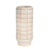 Sagebrook Home Ceramic 13``, Patterned Vase, Beige