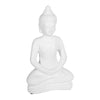 Sagebrook Home Ceramic 14`` Sitting Buddha, White