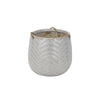 Sagebrook Home 14801-01 6" Ceramic Chevron Hanging Planter, Beige