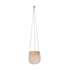 Sagebrook Home 14801-02 6" Ceramic Dimpled Hanging Planter, Beige