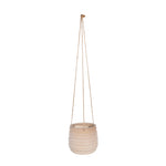 Sagebrook Home 14801-02 6" Ceramic Dimpled Hanging Planter, Beige