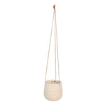 Sagebrook Home 14801-04 6" Ceramic Abstract Hanging Planter, Beige