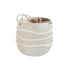 Sagebrook Home Ceramic 7" Hanging Planter, Green