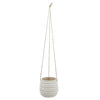 Sagebrook Home 14801-07 6" Dimpled Hanging Planter, White