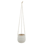 Sagebrook Home 14801-07 6" Dimpled Hanging Planter, White