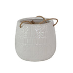Sagebrook Home 6" Abstract Hanging Planter, White