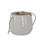 Sagebrook Home 14801-10 6" Chevron Hanging Planter