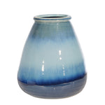 Sagebrook Home Ceramic 11" Vase, Reactive Blue