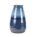 Sagebrook Home Ceramic 16" Vase, Reactive Blue