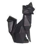 Sagebrook Home Ceramic 10" Modern Fox Figurine, Black