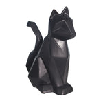 Sagebrook Home Ceramic 10" Modern Cat Figurine, Black