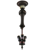 Meyda Lighting 14809 21.5" Bulb Column/Onyx/Column 3 LT Flush Ceiling Fixtures