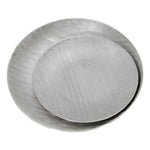 Sagebrook Home Set of 2 Ceramic 19/16`` Plates W/ Scratch Finish, Silve