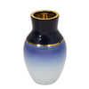 Sagebrook Home Ceramic 10`` Vase W/ Gold Trim,Blue/White