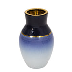 Sagebrook Home Ceramic 10`` Vase W/ Gold Trim,Blue/White