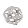 Sagebrook Home 14813-01 7" Ceramic Beaded Orb, Silver