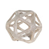 Sagebrook Home 14813-02 7" Ceramic Beaded Orb, Champagne