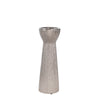 Sagebrook Home Ceramic 12" Bead Candle Holder,Silver