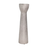Sagebrook Home Ceramic 16" Bead Candle Holder,Silver