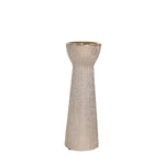 Sagebrook Home Ceramic 12" Bead Candle Holder,Champagne