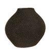 Sagebrook Home Ceramic 16" Beaded Vase, Black/Gold