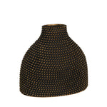 Sagebrook Home 14815-02 14" Ceramic Beaded Vase, Black/Gold