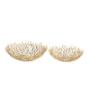 Sagebrook Home Set of 2 Aluminum 13/17`` Branchbowls, Gold
