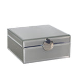 Sagebrook Home Wood / Glass 7X7`` Jewelry Box, Gray
