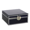 Sagebrook Home Wood / Glass 7X7`` Jewelry Box, Blue