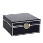 Sagebrook Home Wood / Glass 7X7`` Jewelry Box, Blue